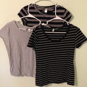BUNDLE OF STRIPED H&M TSHIRTS